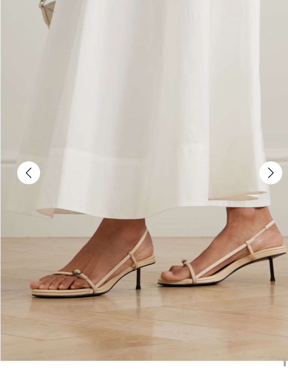 St. Agni Nude Beige Strappy Kitten Heel Sandals